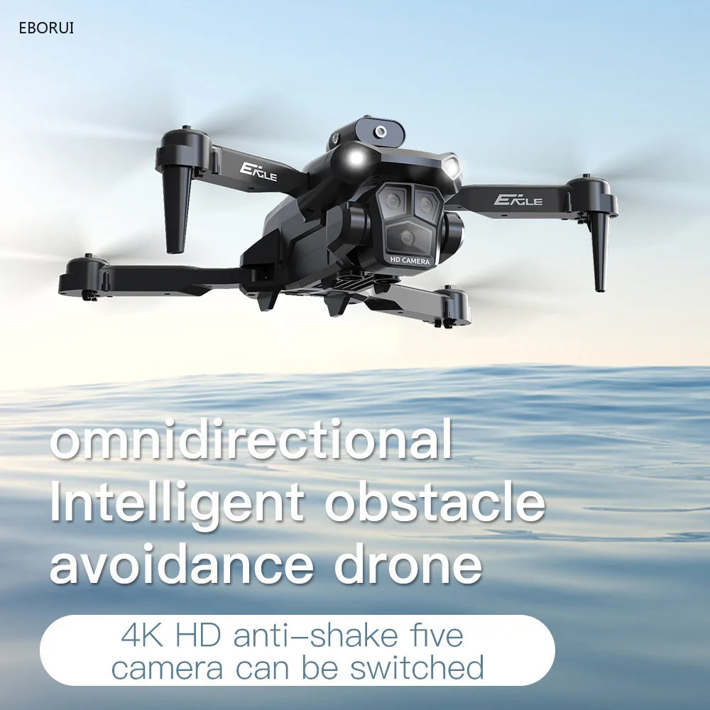 EBORUI M° RC Drone WiFi FPV ESC 4K Three Cams w/ 4 sides Avoid Obstacle Optical Flow Altitude Hold RC Quadcopter Drone Toys EBORUI M° RC Drone WiFi FPV ESC 4K Three Cams w/ 4 sides Avoid Obstacle Optical Flow Altitude Hold RC Quadcopter Drone Toys